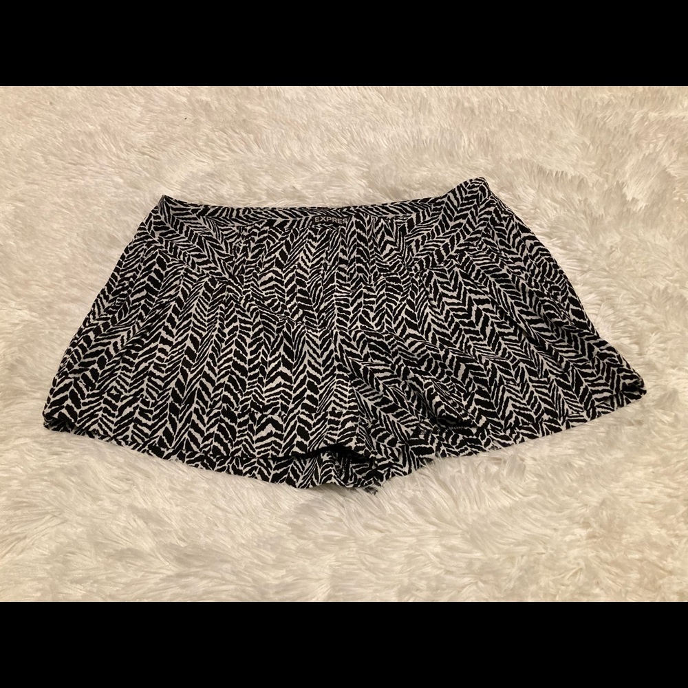 Express Black & White Shorts